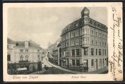 AK Siegen, Strassenpartie am Kölner Tor