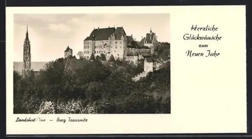 Mini-AK Landshut /Isar, Burg Trausnitz