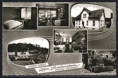AK Nonrod /Odenwald, Gasthaus-Pension Zum Rodenstein, Bes. E. Müller