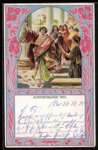 AK Altgriechischer Tanz im Jugendstil