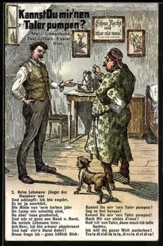 AK Kannst Du mir`nen Taler pumpen?, Lied, Mieter und Hausherr