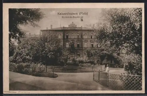 AK Kaiserslautern /Pfalz, Bismarck-Denkmal, Anlage