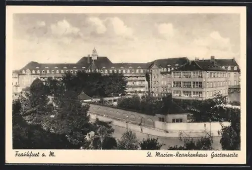 AK Frankfurt-Nordend, St. Marien-Krankenhaus, Gartenseite