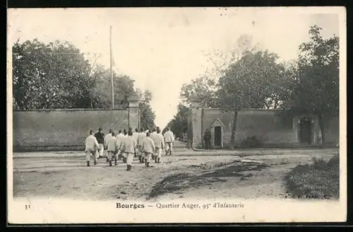 AK Bourges, Quartier Auger, 95e d`Infanterie