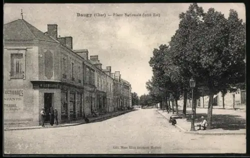 AK Baugy /Cher, Place Nationale, côté Est