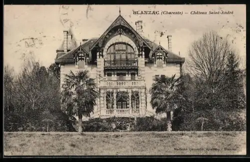 AK Blanzac /Charente, Château Saint-André majestueux avec jardin arboré