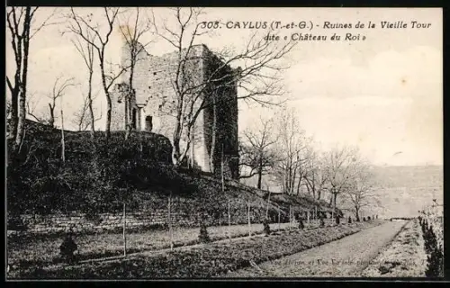 AK Caylus /T.-et-G., Ruines de la Vieille Tour dite Château du Roi