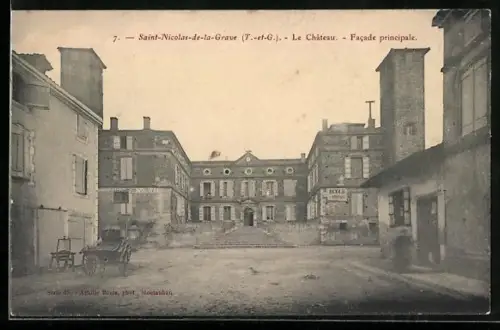 AK Saint-Nicolas-de-la-Grave, Le Château, Facade principale
