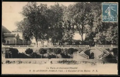 AK St-Antonin-Noble-Val, L`Escalier et les Bains