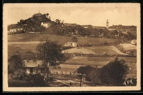 AK Lautrec, Vue générale prise de la Gare
