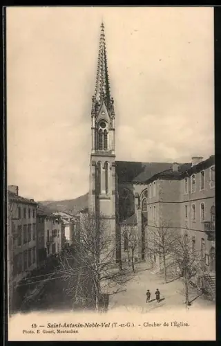 AK Saint-Antonin-Noble-Val, Clocher de l`Église