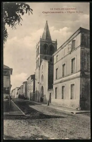 AK Castelsarrasin /Tarn-et-Garonne, L`Église St-Jean