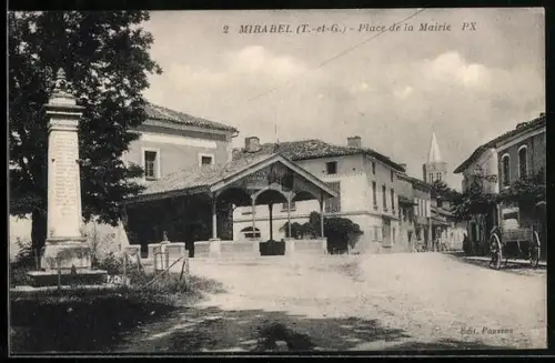 AK Mirabel /T.-et-G., Place de la Mairie