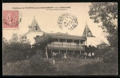 AK Turpin /Beaumont-de-Lomagne, Maison entouré de verdure et jardins