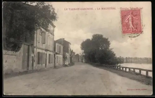AK La Magistère /Tarn-et-Garonne, Quartier Saint-Michel et bord de la rivière