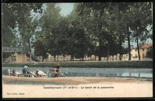 AK Castelsarrazin /T.-et-G., Le lavoir de la passerelle
