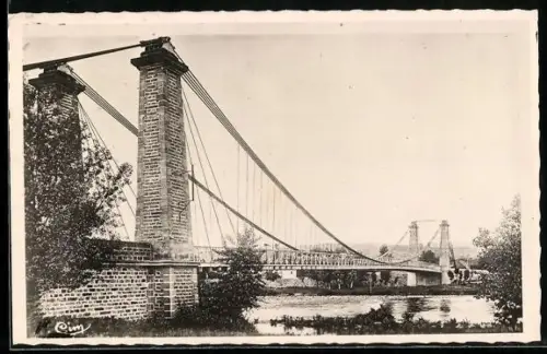 AK Brioude /Hte-Loire, Pont suspendu de Lamothe sur l`Allier