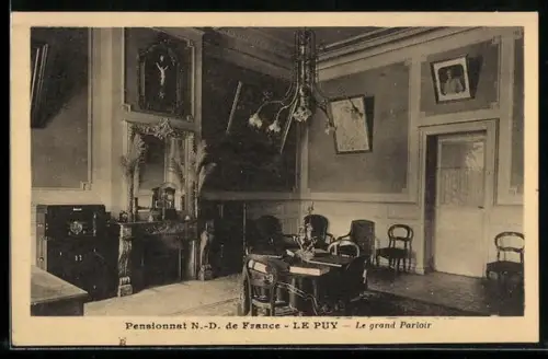 AK Le Puy, Pensionnat N.-D. de France, Le grand Parloir