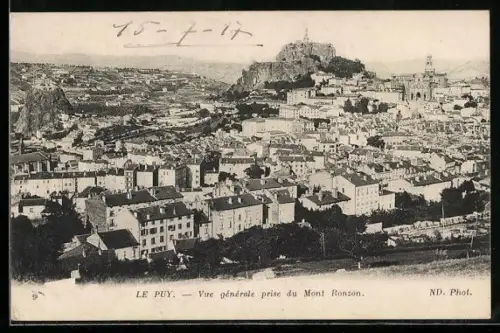 AK Le Puy, Vue générale prise du Mont Ronzon