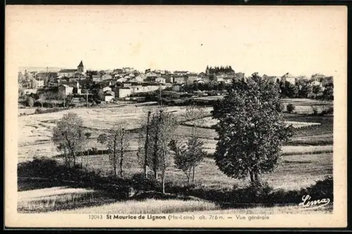 AK St Maurice de Lignon /Hte.-Loire, Vue générale