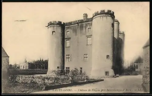 AK Flageac /Saint-Georges-d`Aurac, Château de Flageac et ses tours imposantes