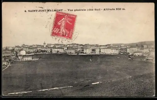 AK Saint-Just-Malmont, Vue générale, côté Sud