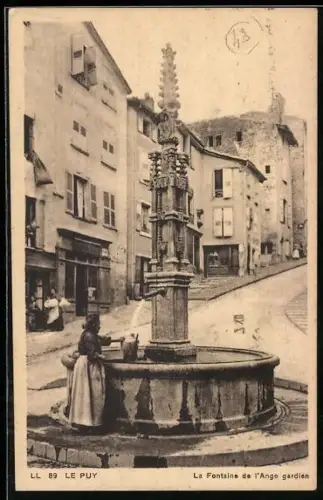 AK Le Puy, La Fontaine de l`Ange gardien
