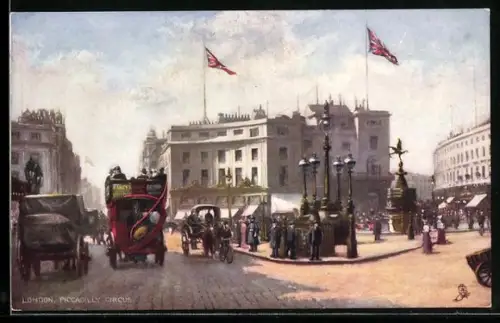 Künstler-AK London, Piccadilly Circus