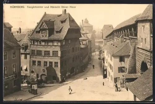 AK Nürnberg, Tiergärtnertor und Albrecht Dürer-Haus