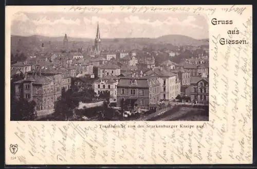 AK Giessen, Totalansicht von der Starkenburger Kneipe aus