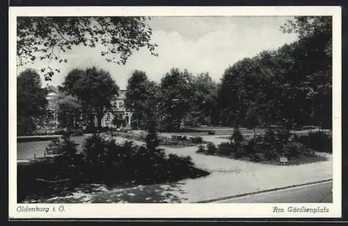 AK Oldenburg i. O., Am Cäcilienplatz