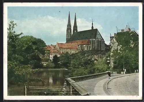AK Görlitz, Prager Strasse, Peterskirche