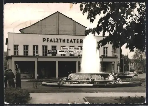 AK Kaiserslautern, Pfalztheater und Brunnen