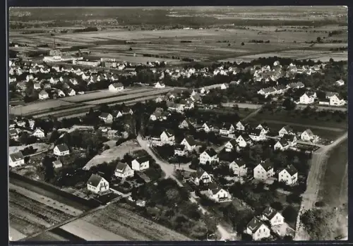 AK Stuttgart-Leinfelden, Luftaufnahme der Siedlung