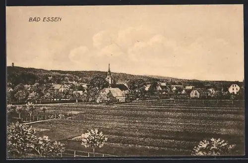 AK Bad Essen, Ortsansicht mit Feldern