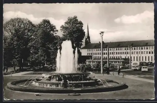 AK Kaiserslautern, Fackelbrunnen, Marienkirche, Institut der Franziskanerinnen