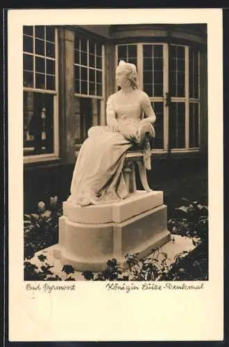 AK Bad Pyrmont, Königin Luise-Denkmal