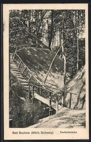 AK Bad Buckow /Märk. Schweiz, Die Teufelsbrücke