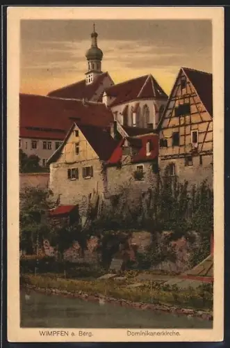 AK Wimpfen a. Berg, Dominikanerkirche, Ortspartie