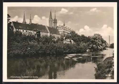 AK Merseburg, Schloss mit Saale