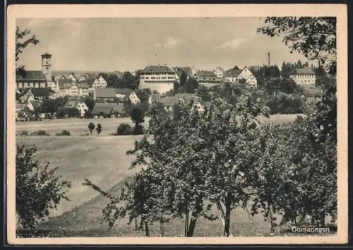 AK Gomaringen, Ortsansicht aus der Vogelschau