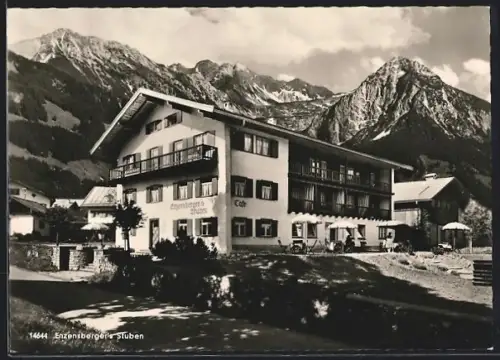 AK Fischen /Allgäu, Gasthaus-Pension Enzenberger`s Stuben mit Allgäuer Alpen