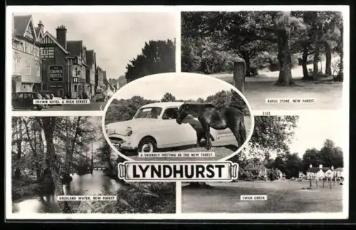 AK Lyndhurst, Crown Hotel & High Street, Swan Green, New Forest
