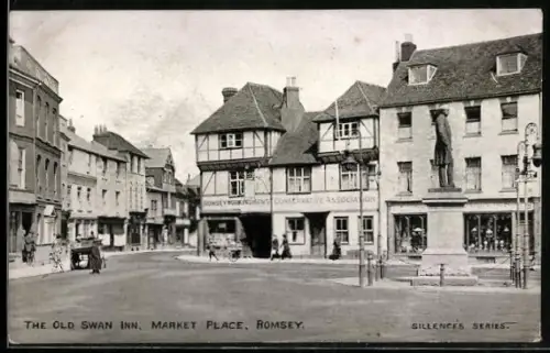 AK Romsey, The Old Swan Inn and Market Place