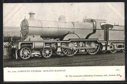 AK englische Eisenbahn Compound Express der Midland Railway-Gesellschaft