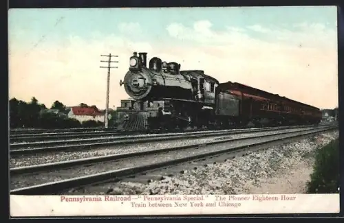 AK Pennsylvania Railroad, The Pioneer 18-hour Train between New York and Chicago, Eisenbahn
