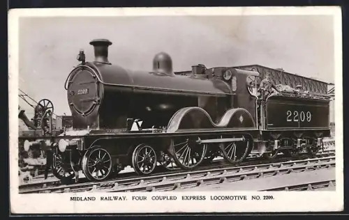 Foto-AK Englische Eisenbahn, Lokomotive No. 2209 der Midland Railway