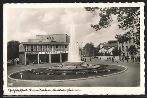 AK Kaiserslautern, Kino Filmpalast mit Fackelwoogbrunnen