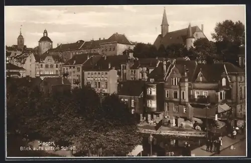 AK Siegen, Blick auf's untere Schloss