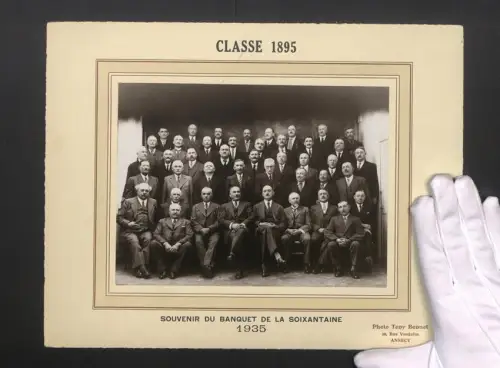 Fotografie Tony Bonnet, Annecy, Ansicht Annecy, Classe 1895, Souvenir du Banquet de la Soixantaine 1935